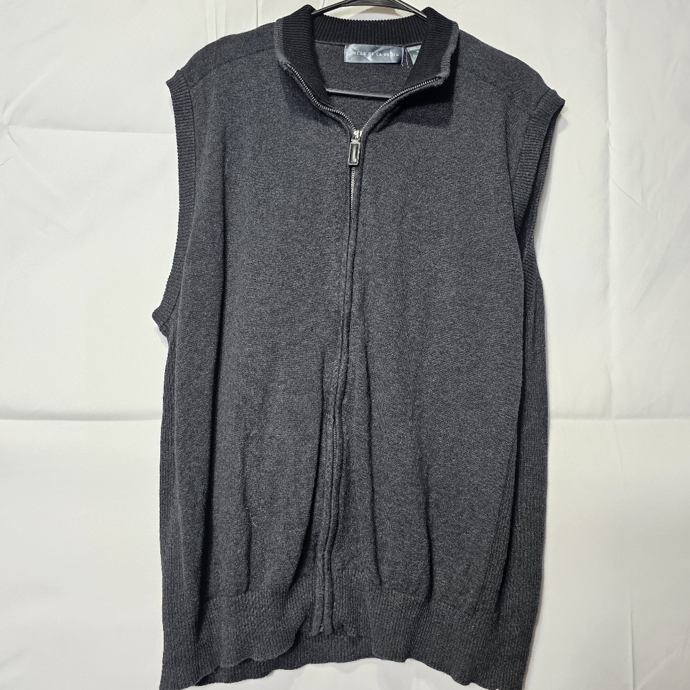 Oscar de la Renta sweater vest with zipper